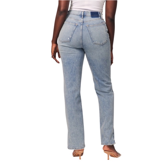 Abercrombie & Fitch Curve Love The Skinny High Rise Jeans Sz 29/8R Light Wash - Picture 2 of 12